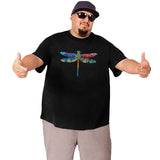 Dragonfly Colorful Big Size Men's T-shirt