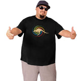 Kangaroo Jumping Swirl Big Size Men's T-shirt