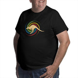 Kangaroo Jumping Swirl Big Size Men's T-shirt