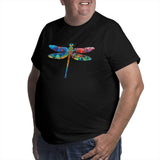 Dragonfly Colorful Big Size Men's T-shirt