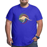 Kangaroo Jumping Swirl Big Size Men's T-shirt