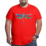 Dragonfly Colorful Big Size Men's T-shirt
