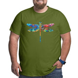 Dragonfly Colorful Big Size Men's T-shirt