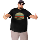 Vintage Retro Raccoon Kentucky Big Size Men's T-shirt