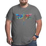 Dragonfly Colorful Big Size Men's T-shirt