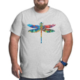 Dragonfly Colorful Big Size Men's T-shirt
