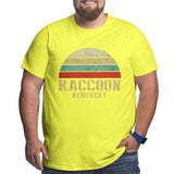 Vintage Retro Raccoon Kentucky Big Size Men's T-shirt