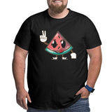 Kawaii Funny Watermelon Fruit Big Size Men's T-shirt