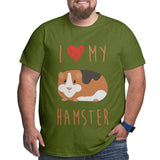 I Love My Hamster Big Size Men's T-shirt