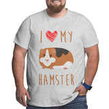 I Love My Hamster Big Size Men's T-shirt