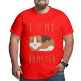 I Love My Hamster Big Size Men's T-shirt