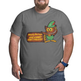 Woodsy Owl Says Give A Hoot Don't Pollute Big Size Men's T-shirt