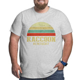 Vintage Retro Raccoon Kentucky Big Size Men's T-shirt