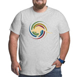 Kangaroo Jumping Swirl Big Size Men's T-shirt