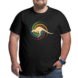 Kangaroo Jumping Swirl Big Size Men's T-shirt