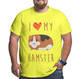 I Love My Hamster Big Size Men's T-shirt
