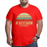 Vintage Retro Raccoon Kentucky Big Size Men's T-shirt
