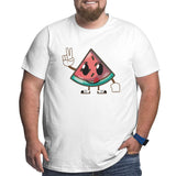 Kawaii Funny Watermelon Fruit Big Size Men's T-shirt