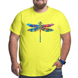 Dragonfly Colorful Big Size Men's T-shirt