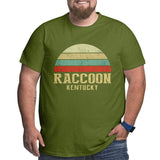 Vintage Retro Raccoon Kentucky Big Size Men's T-shirt
