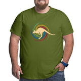 Kangaroo Jumping Swirl Big Size Men's T-shirt
