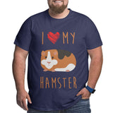 I Love My Hamster Big Size Men's T-shirt