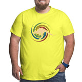 Kangaroo Jumping Swirl Big Size Men's T-shirt