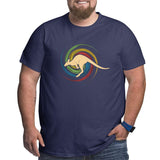 Kangaroo Jumping Swirl Big Size Men's T-shirt