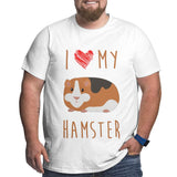 I Love My Hamster Big Size Men's T-shirt