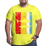 Vintage Ocean Shark Mother And Child Big Size Men's T-shirt
