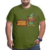 Woodsy Owl Says Give A Hoot Don't Pollute Big Size Men's T-shirt