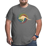Kangaroo Jumping Swirl Big Size Men's T-shirt