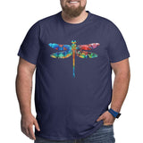 Dragonfly Colorful Big Size Men's T-shirt