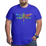 Dragonfly Colorful Big Size Men's T-shirt