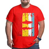 Vintage Ocean Shark Mother And Child Big Size Men's T-shirt